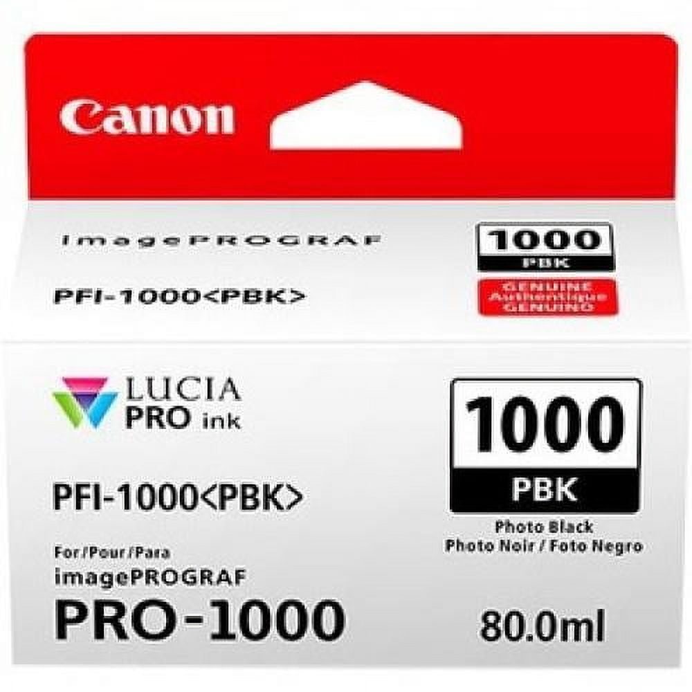 Canon PFI-1000 Original Ink Cartridge - Photo Black - Inkjet - 2205 Photos Canon PFI-1000 Original Ink Cartridge - Photo Black - Inkjet - 2205 Photos