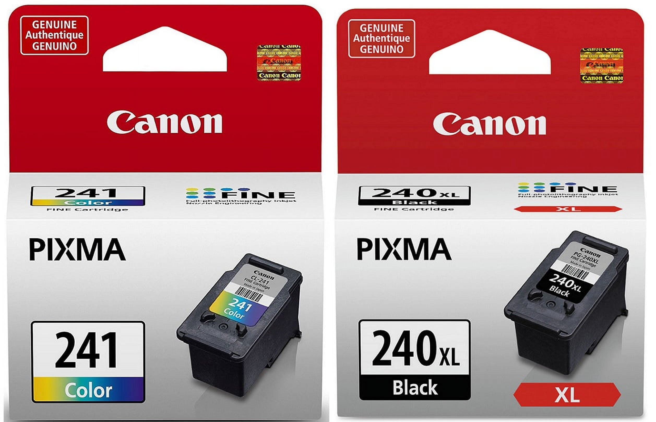 Canon PG-240 XL Black Cartridge and CL-241 Color