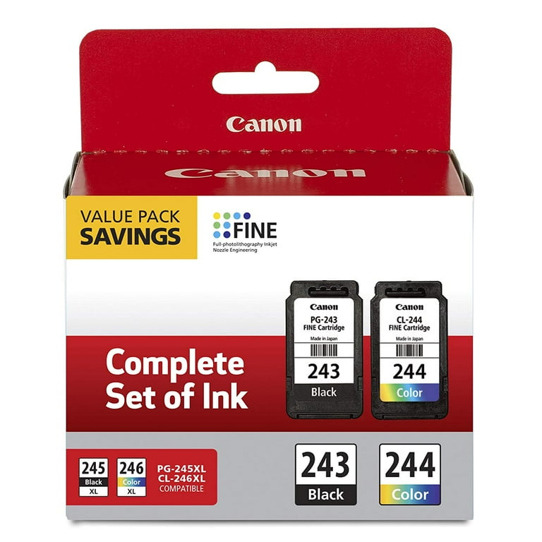 Canon - カリオカ Canon PG-243/CL-244 Ink Multipack for TR4520, MX492, MG2520