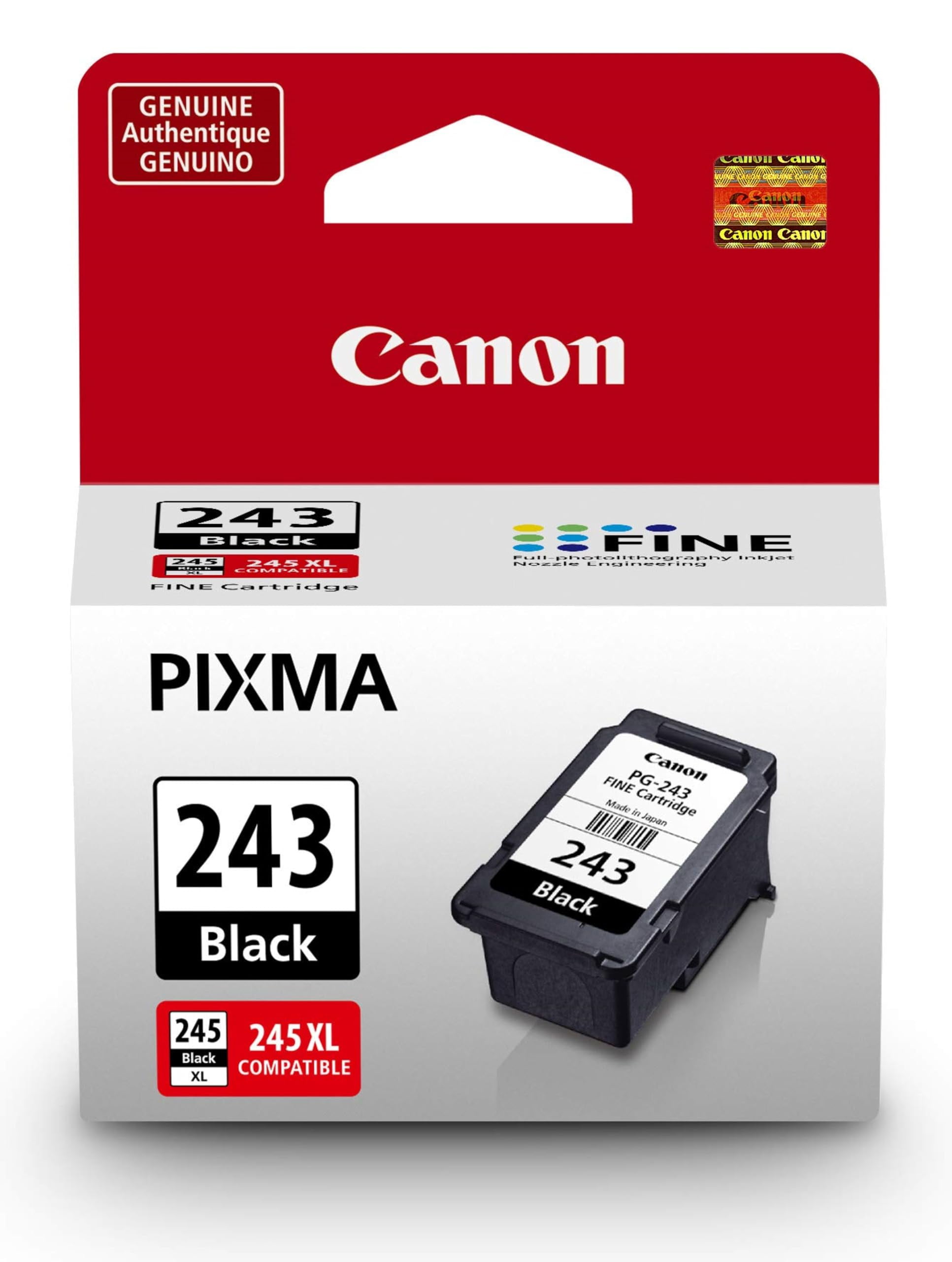 Canon PG-243 Genuine Black Ink Cartridge, Compatible with iP2820, MX492 ...