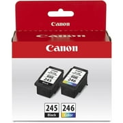 Canon PG-245/CL-246 Ink Printer Cartridges for PIXMA MX492/TR4520/TS3322/TS3420, Black, 2 Count