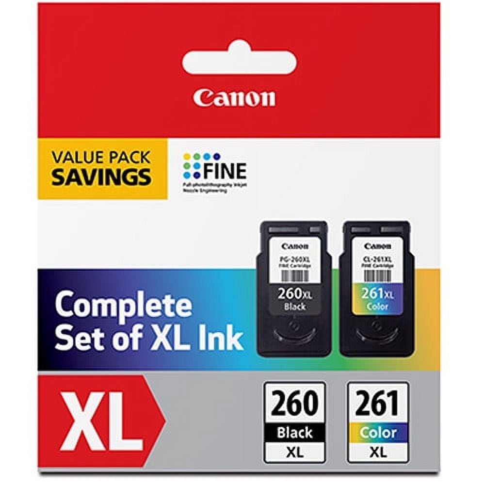 Canon  PG-260 XL-CL-261 Color XL Value Pack Printer Ink - Black