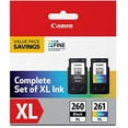 thumbnail image 1 of Canon  PG-260 XL-CL-261 Color XL Value Pack Printer Ink - Black, 1 of 1