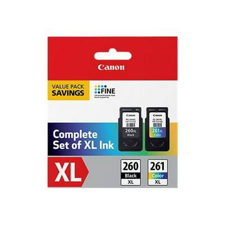 Canon - PG-260 XL / CL-261 XL 2-Pack High-Yield Ink Cartridges - Black/Cyan/Magenta/Yellow