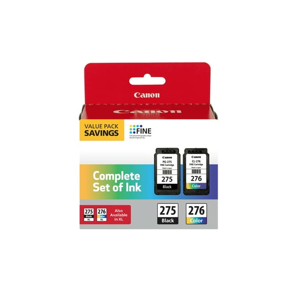 Canon PG-275/CL-276  Genuine Ink Cartridge Combo Pack for Select PIXMA Printers - Black & Color