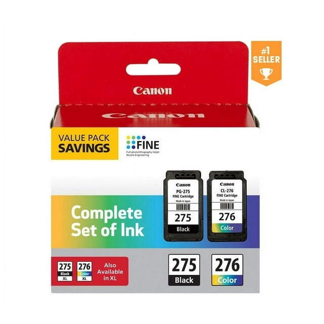 Canon PG-275, CL-276 Value Pack Complete Set of Ink