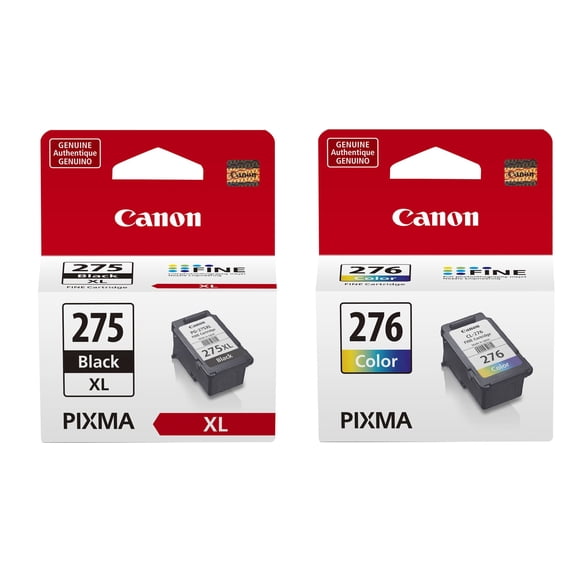 Canon PG-275XL Black Cartridge + CL-276 Color Cartridge for PIXMA TS3520 and TR4720 Printers