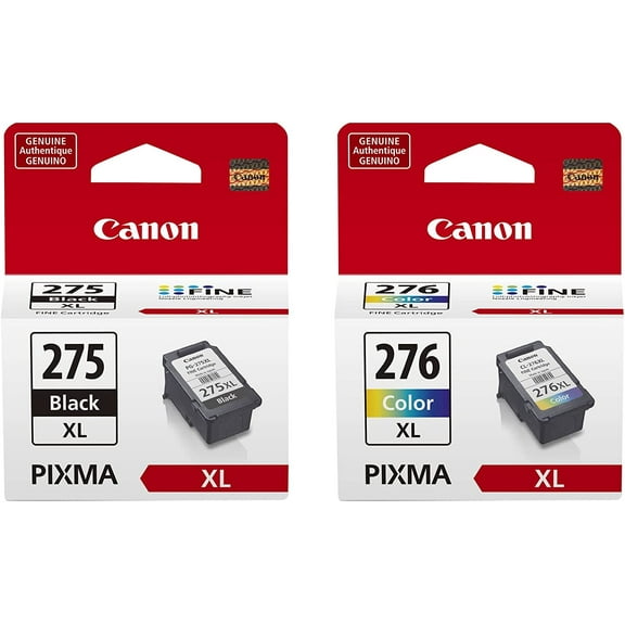 Canon PG-275XL Black and CL-276XL Color Ink Cartridge (Black, Cyan, Magenta and Yellow)