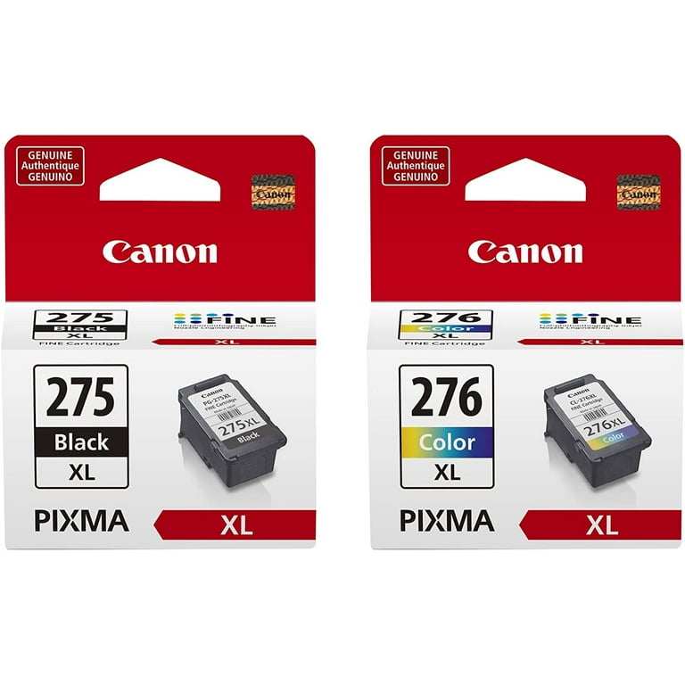 Canon PG-275XL Black Ink, CL-276XL Color Ink, Black Cyan Magenta