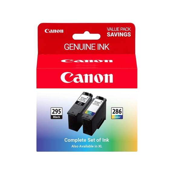 Canon PG-295/CL-286 Black/Tri-Color Standard Yield Ink Cartridge 2/Pack (7165C004)