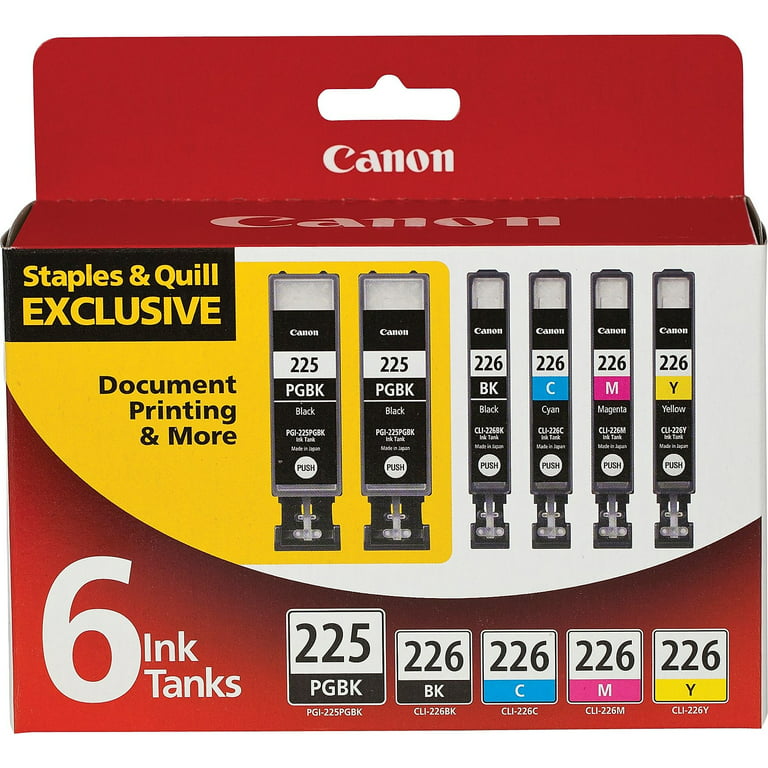 Canon PGI-550PGBKXL, CLI-551XL BK/C/M/Y/GY Original High Yield Black &  Colour Ink Cartridge 6 Pack