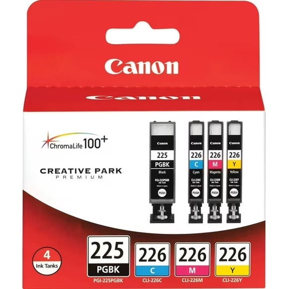 Canon PGI-225/CLI-226 Ink Cartridge - Combo Pack - Pigmented Black/Cyan/Magenta/Yellow (Sold without manufacturer warranty)