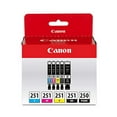 thumbnail image 1 of Canon PGI-250/CLI-251 Black/Photo Black/Cyan/Magenta/Yellow Standard Yield Ink Cartridge 5/Pack, 1 of 2