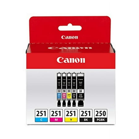 Canon PGI-250 / CLI-251 Black Yellow Cyan Magenta Ink tank for Select PIXMA price history and forecast - Canon 6497B013