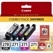 Canon PGI-270, CLI-271 (0373C005) Black,Tri-Color Ink/Paper Combo