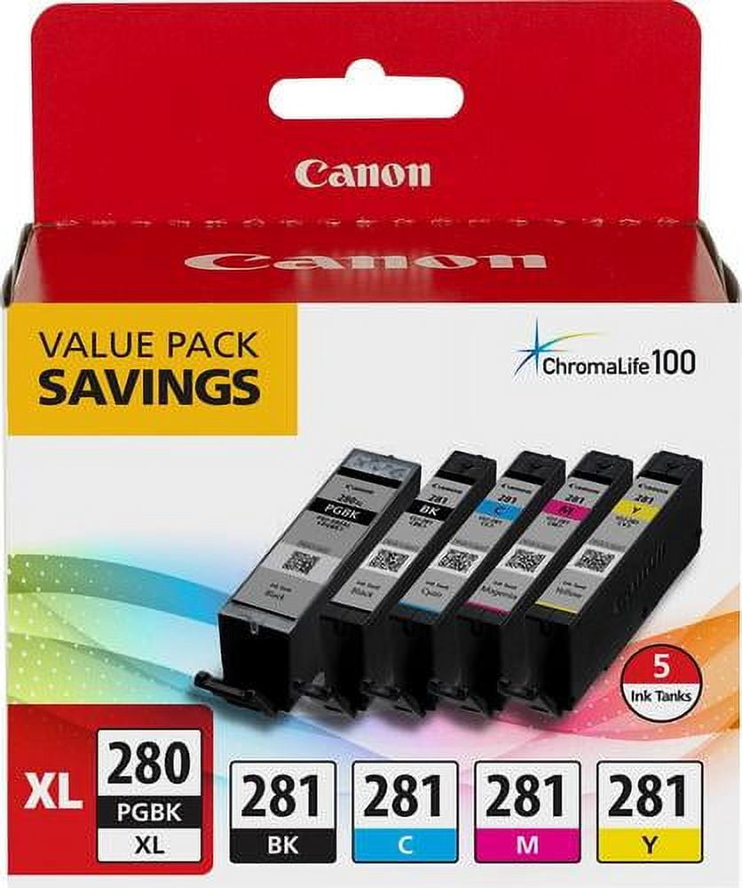 Canon - グリーンページ Canon PGI-280 XL/CLI-281 High-Yield 5 Color Pack for PIXMA