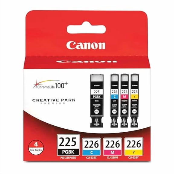 Canon PGI225/CLI226 Genuine Color Multi Pack, Compatible with iP4820, MG5220, MG5120, MG6120, MG8120, MX882, iX6520, iP4920, MG5320, MG6220, MG8220, and MX892 Printers