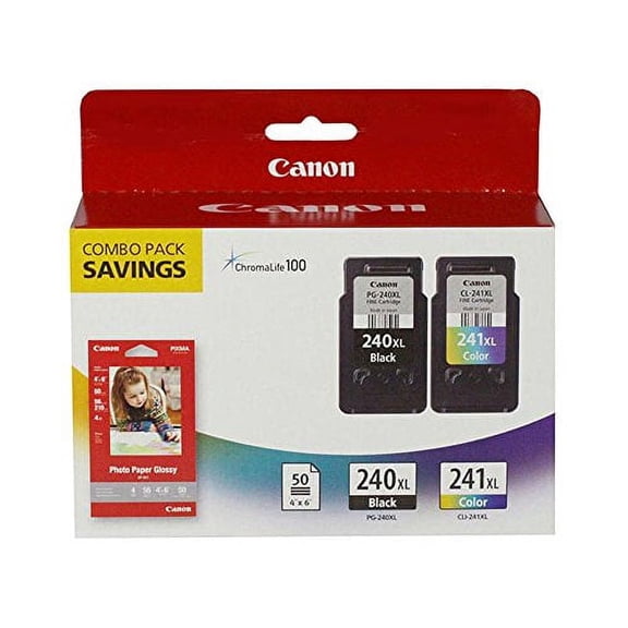 Canon PIXMA MG3120 (PG-240XL/CL-241XL) High Yield Black and Color Ink Cartrid...