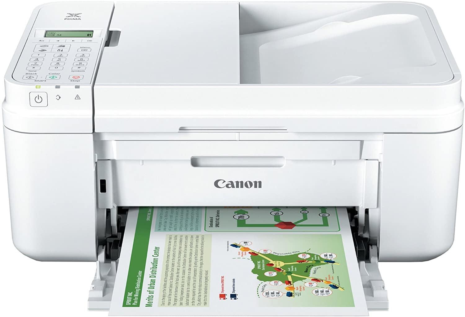 Canon PIXMA MX492 Wireless All-In-One Small Printer, Copy , Scan, Fax, with Mobile or Tablet Printing, AirPrint and Google Cloud Print Compatible, White