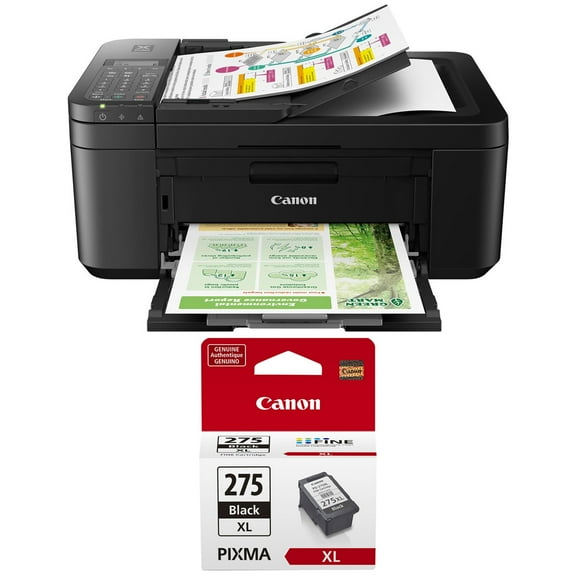 Canon PIXMA TR4720 Wireless All-In-One Inkjet Printer, Black, Bundle with Black Ink Pack