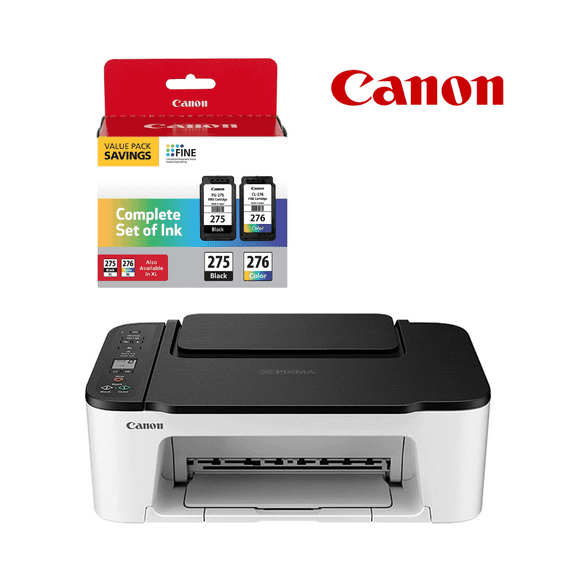 Canon PIXMA TS3522 All-In-One Wireless InkJet Printer and Canon PG-275/CL-276 Ink Cartridge Multi Pack