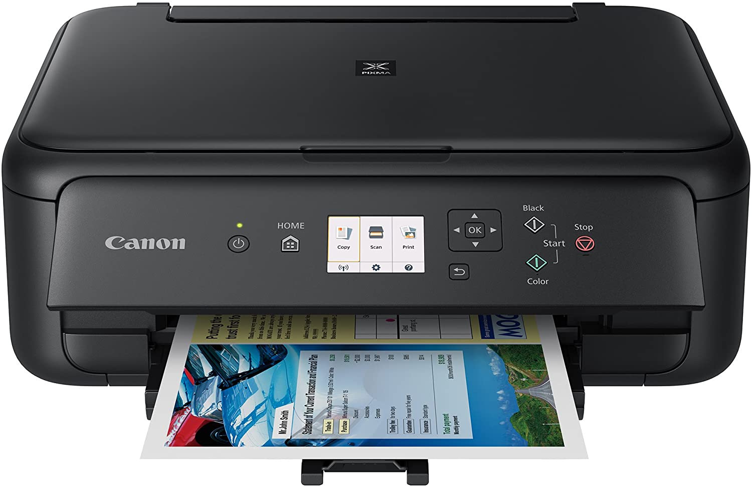 Canon PIXMA TS5120 Wireless All-In-One Mobile and Tablet Printing Printer with Scanner and Copier, Black - image 1 of 3