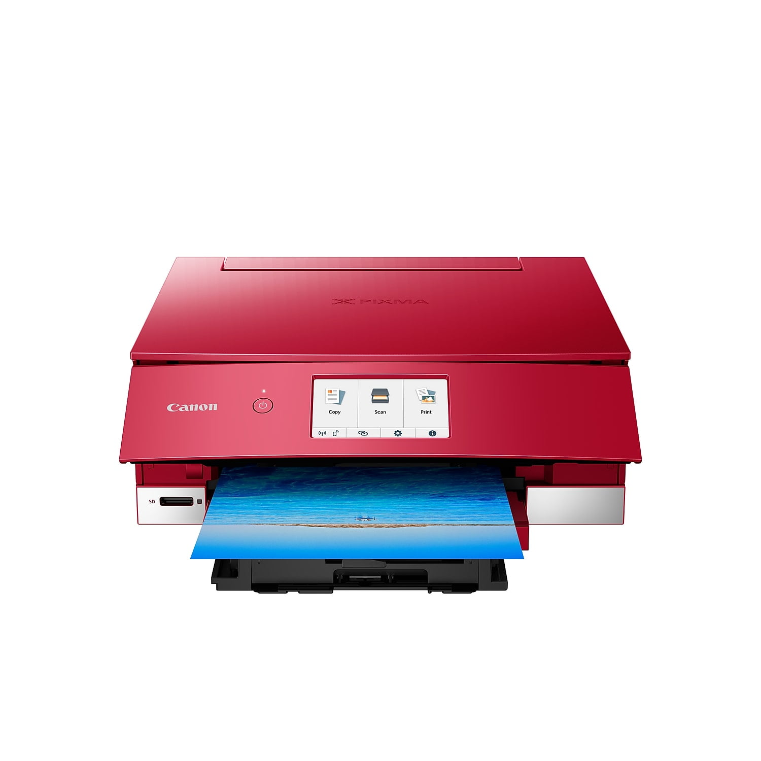 Canon Red Wireless All-in-One Inkjet Printer with Photo Quality