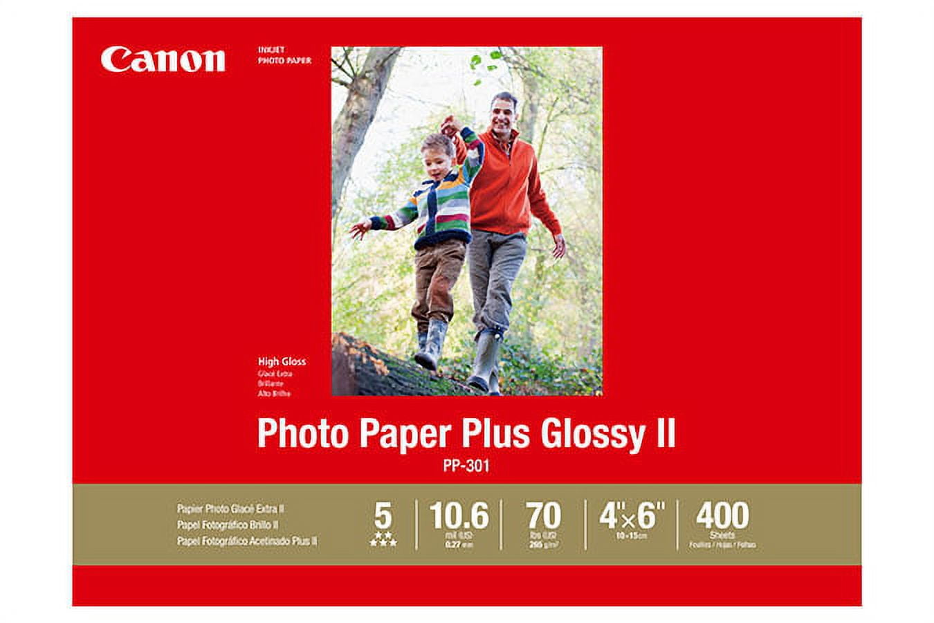 Canon PP301 Photo Paper Plus Glossy II (4 x 6", 400 Sheets)