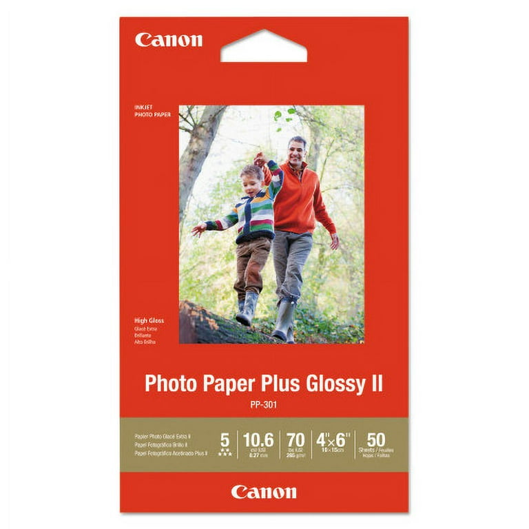 Photo Paper Plus Glossy II, 10.6 mil, 4 x 6, Glossy White, 50/Pack Photo Paper Plus Glossy II, 10.6 mil, 4 x 6, Glossy White, 50/Pack