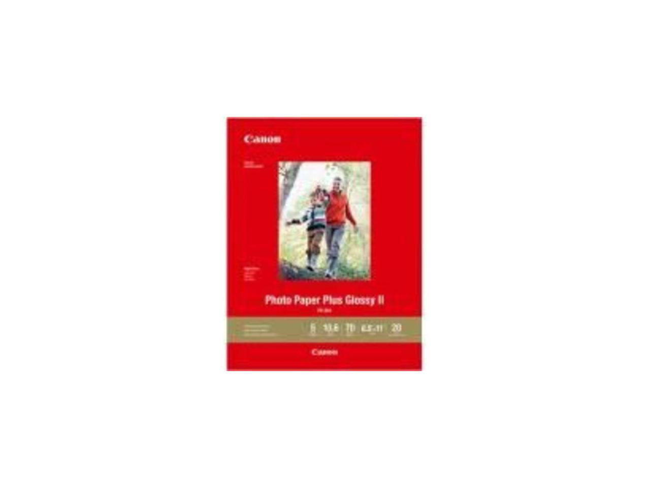 Canon Photo Paper Plus Glossy Ii, 8.5 X 11, Glossy White, 20/Pack 1432C003