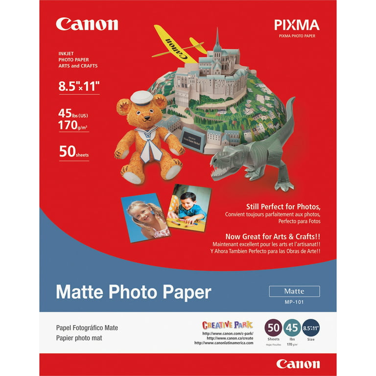 Canon Photo Paper Plus, Matte, 8-1/2 x 11, 50 Sheets/Pack