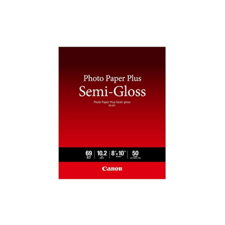 Canon Photo Paper Plus Semi-Gloss, 69 lbs., 8 x 10, 50 Sheets/Pack