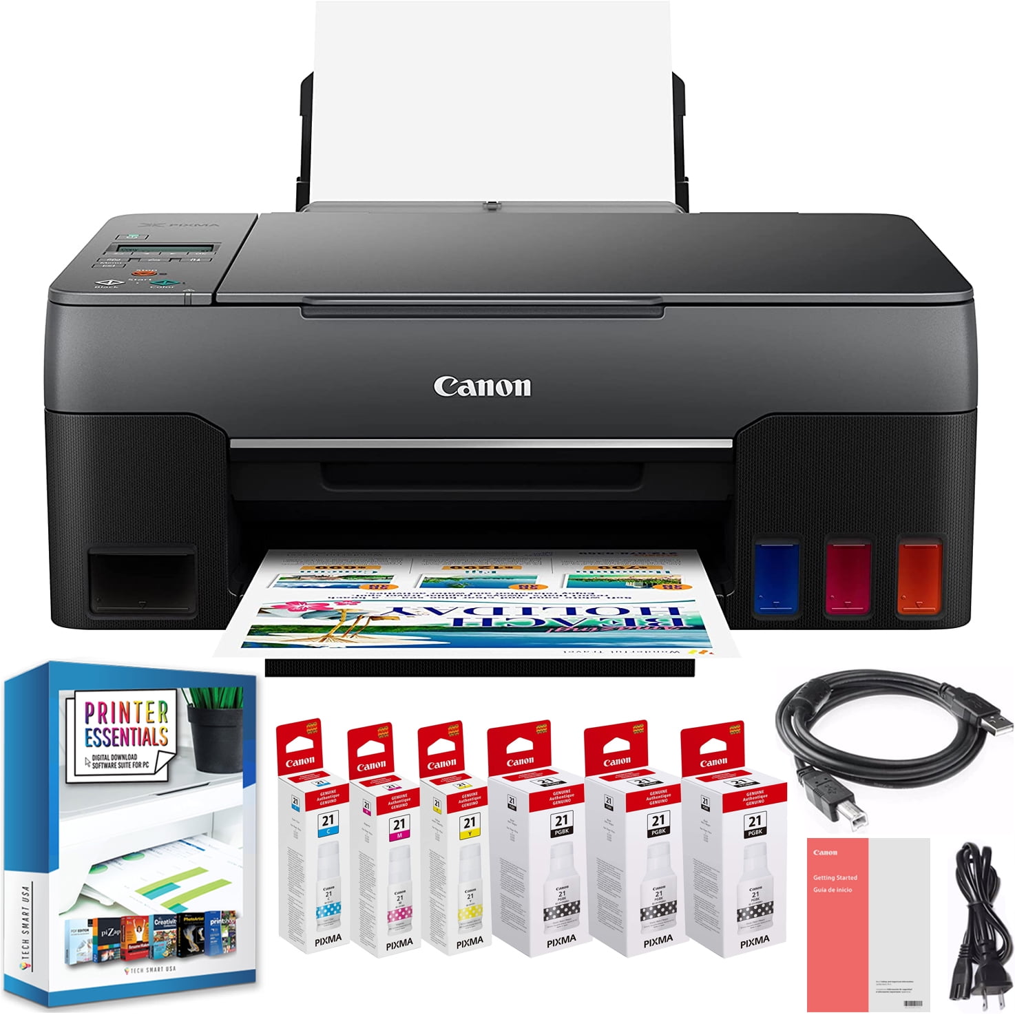 Canon Pixma G2260 AllinOne MegaTank Wired Printer with Print, Copy