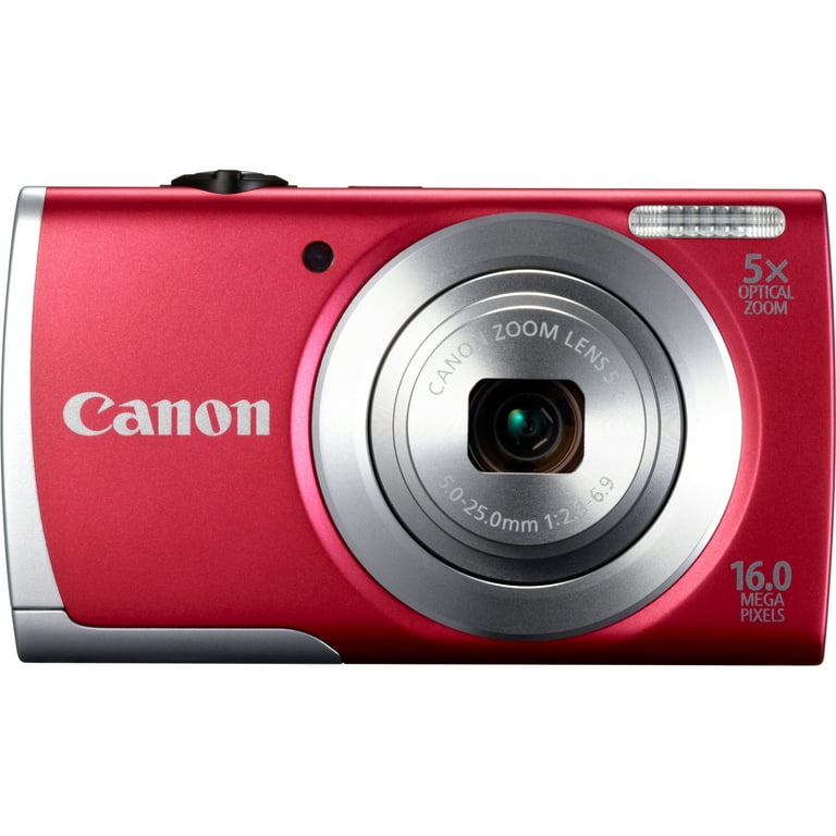 Canon PowerShot A2500 16 Megapixel Compact Camera, Red 