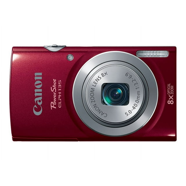 Canon PowerShot ELPH 135 - Digital camera - compact - 16.0 MP - 720p - 8x optical zoom - red