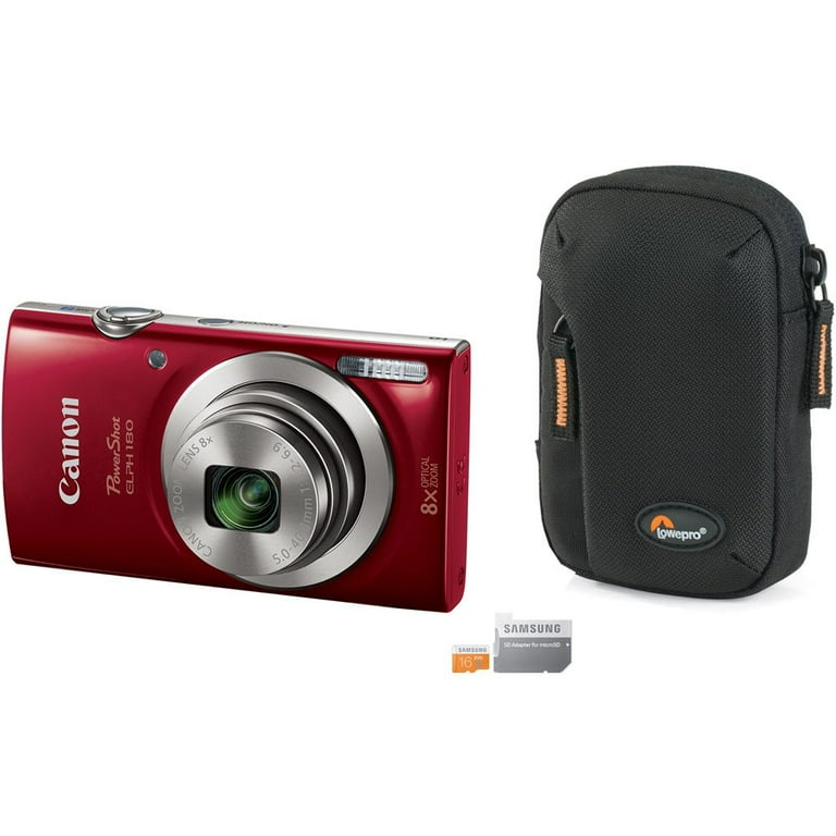Canon PowerShot ELPH 180 Digital Camera Bundle with 20 Megapixels
