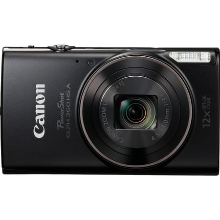 Canon - PowerShot ELPH 360 HS A Full HD Video 20.2-Megapixel Digital Camera - Black