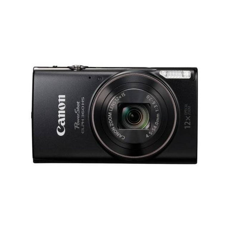 Canon PowerShot ELPH 360 HS Digital Camera (Black) - Walmart.com