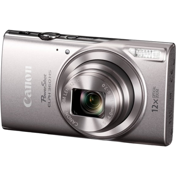 Canon PowerShot ELPH 360 HS Digital Camera (Silver) (Sold without manufacturer warranty)