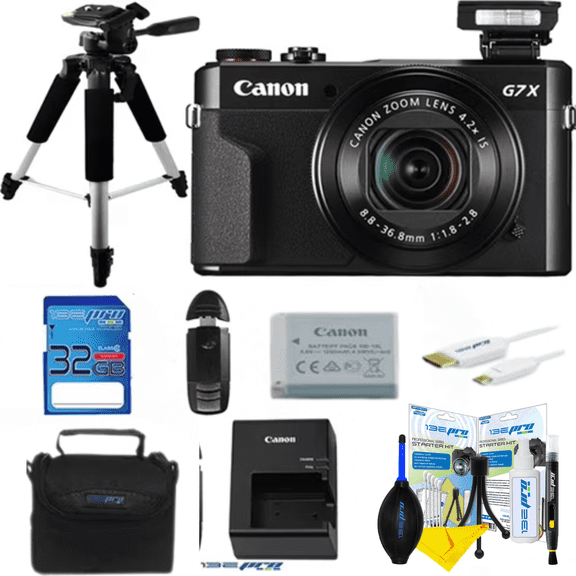 Canon PowerShot G7 X Mark II 20.1MP 4.2x Optical Zoom Digital Camera + Expo Accessories Bundle - International Version