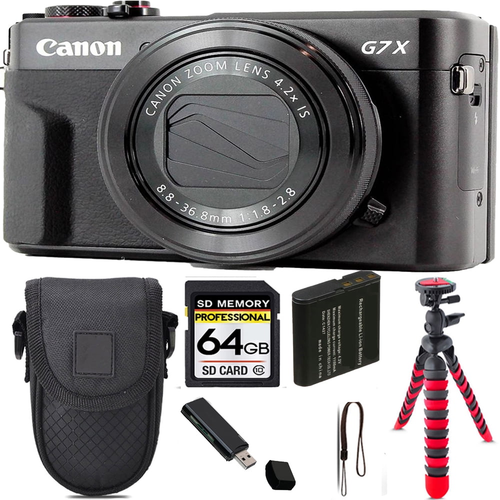 Canon PowerShot G7 X Mark II Compact Camera with Tripod, Case
