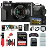 Canon PowerShot G7 X Mark II Digital Camera 1066C001 + 64GB Card + Extra Battery BundleInternational Model