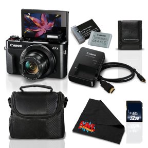 Canon PowerShot G7 X Mark II Digital Camera, 20.1MP, Full HD Video Bundle with 32GB Card & Accessories (International Model)