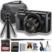 Canon PowerShot G7 X Mark II Digital Camera Black + 128GB Extreme Pro Memory Card + Camera Case + More 10pc Bundle International Version