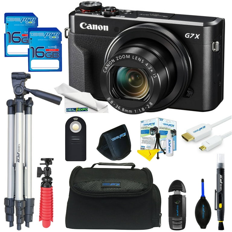Canon PowerShot G7 X Mark III Digital Camera (Black) (3637C001), 64GB  Memory Card, 2 x Battery, Corel Photo Software, Charger, Card Reader, LED  Light + More (International Model) 