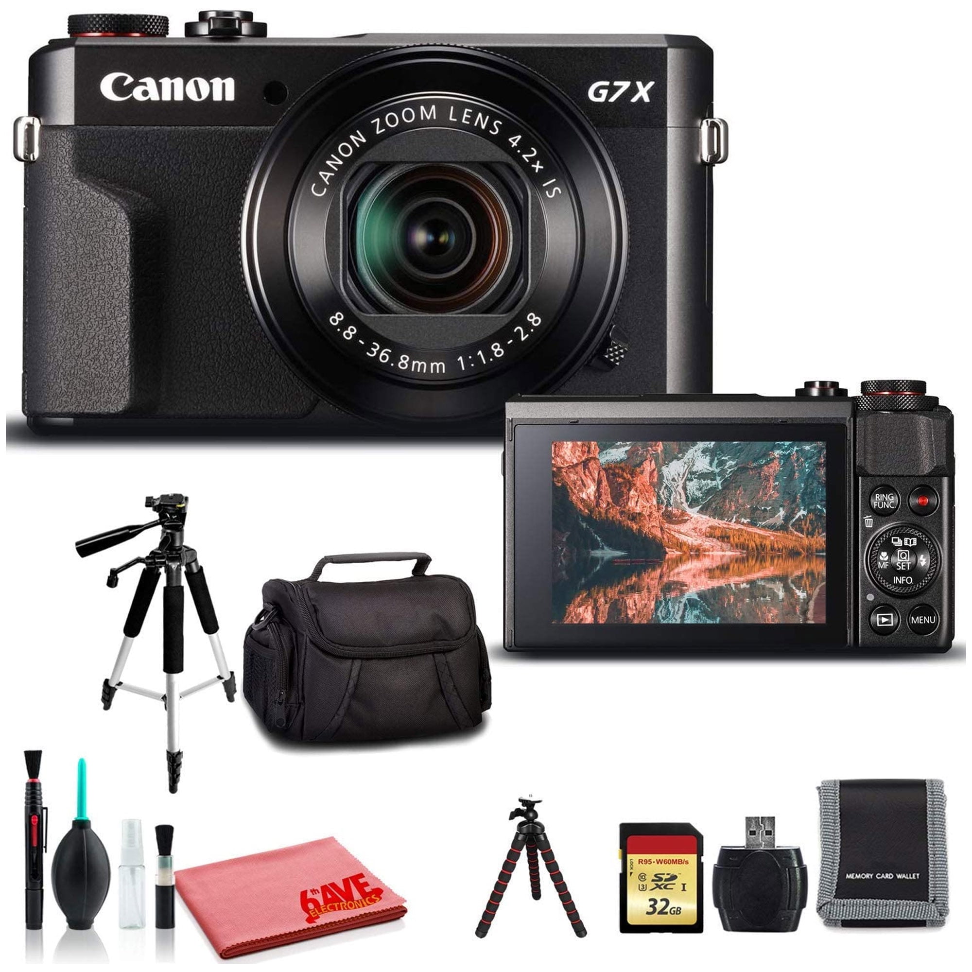 Canon PowerShot G7 X Mark II WiFi Point and Shoot Camera - Premium