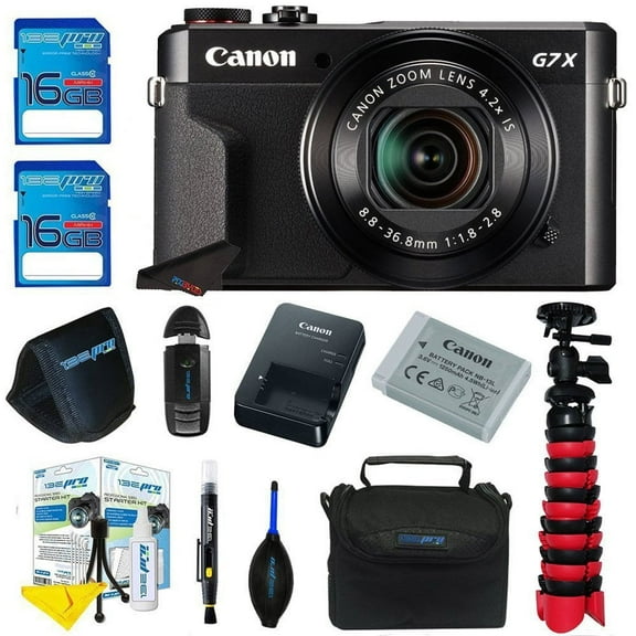 Canon PowerShot G7 X Mark II Digital Camera with Starter Accessory Kit, International Version
