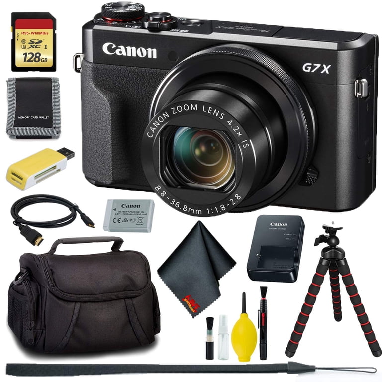 Canon PowerShot G7 Mark II Wi-Fi Digital Camera, 128GB Memory
