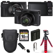 Canon PowerShot G7 X Mark III Digital Camera Black+ Spider Tripod + Case - 16GB Kit International Version