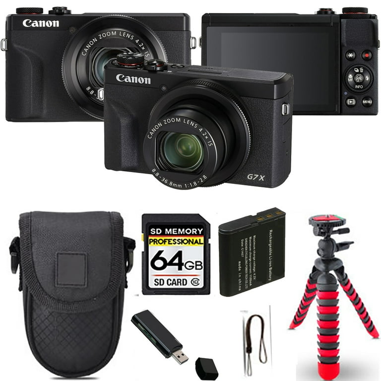 Canon PowerShot G7 X Mark III Digital Camera Black, 64GB Kit